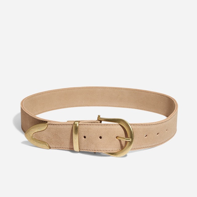 Nisolo | Unisex | Bonnie Belt | Linen Suede Linen Suede / XS Nisolo | Unisex | Bonnie Belt | Linen Suede Linen Suede / XS