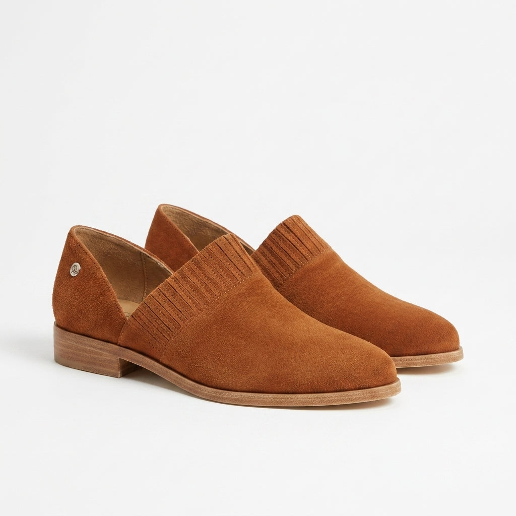 Ellie Slip On Oxford Terracotta Suede 7.5