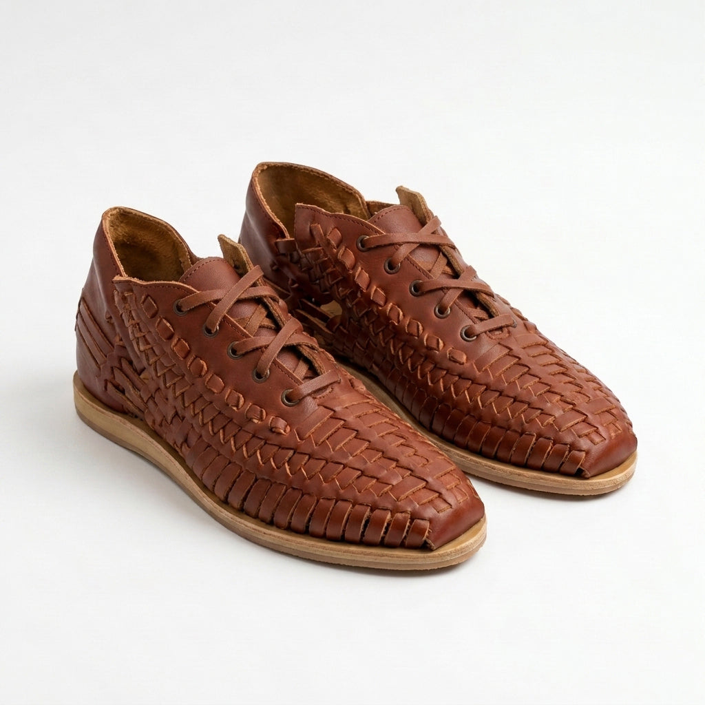 値*ド様 GRANCY Fold-over Leather Shoes 40 Huarache Bootie Brandy | Nisolo