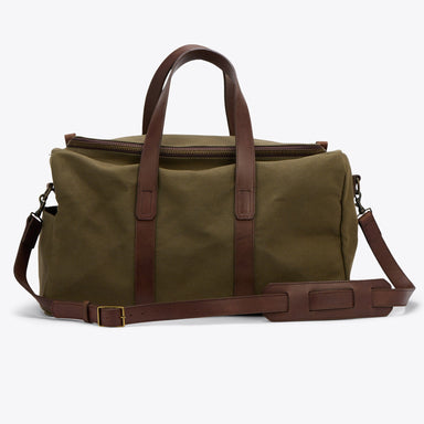 Luis Weekender Forest Green Canvas Bag Nisolo 