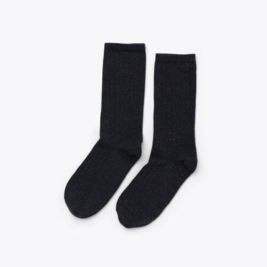 Cotton Crew Sock Black Multicolor Marl Socks Nisolo 