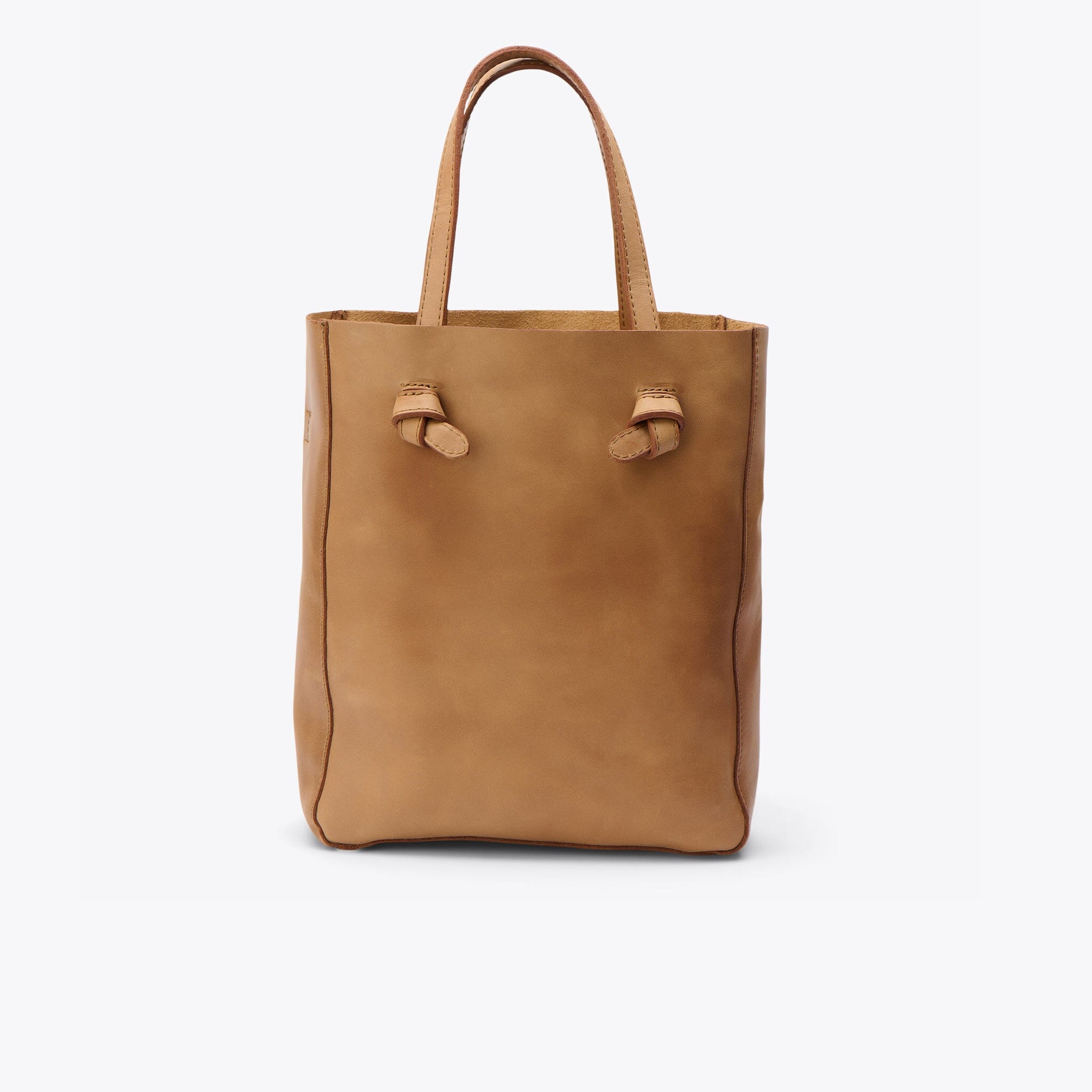 Simone Convertible Shopper Almond Leather Handbag - unlined Nisolo 