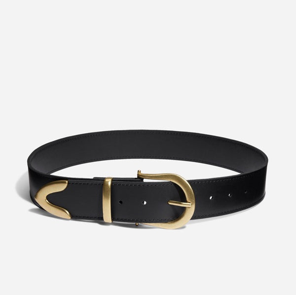 Nisolo Tan Leather Belt with Gold Buckle Nisolo Noemi Belt - Almond | Garmentory main image 3