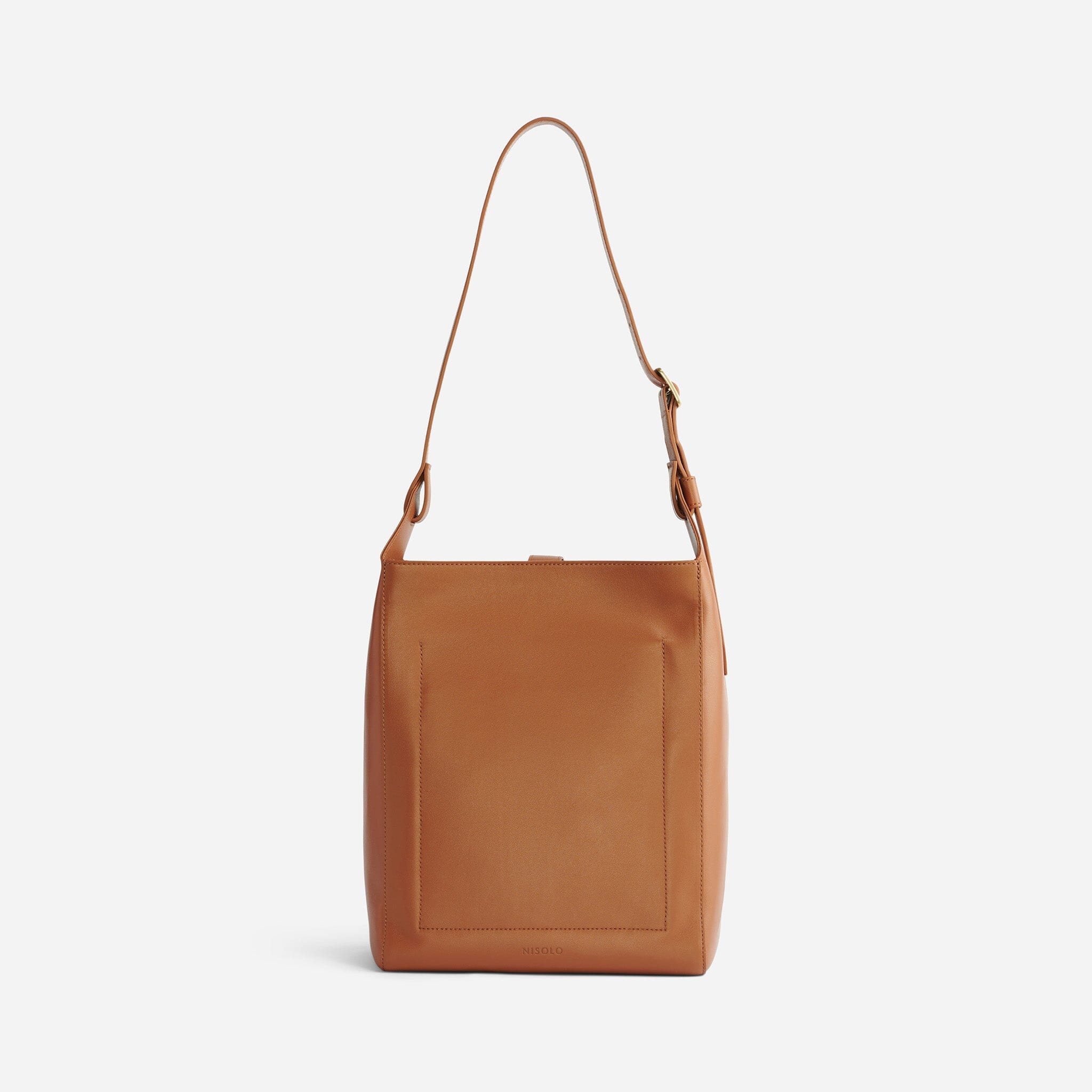 Cecilia Go-To Shoulder Bag Caramel Leather Bag Nisolo 