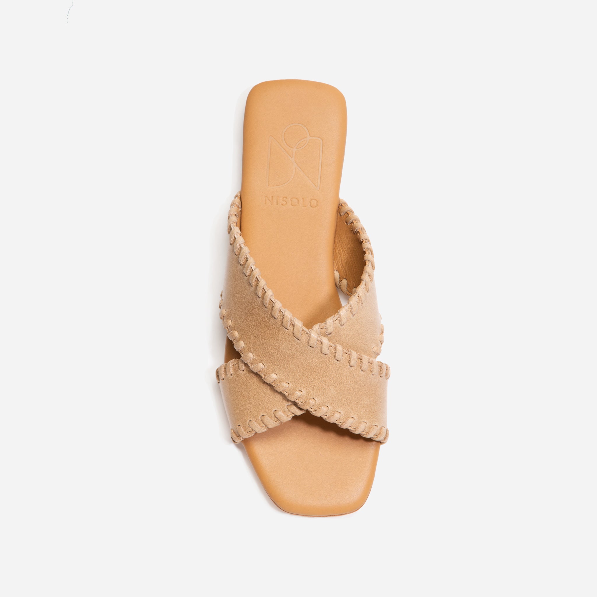 Catalina Sandal Whipstitch Almond – Nisolo