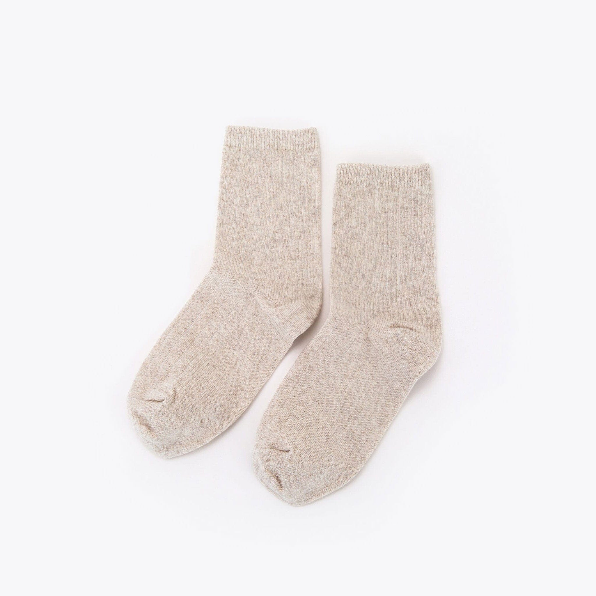 Cotton Mid Sock in Linen