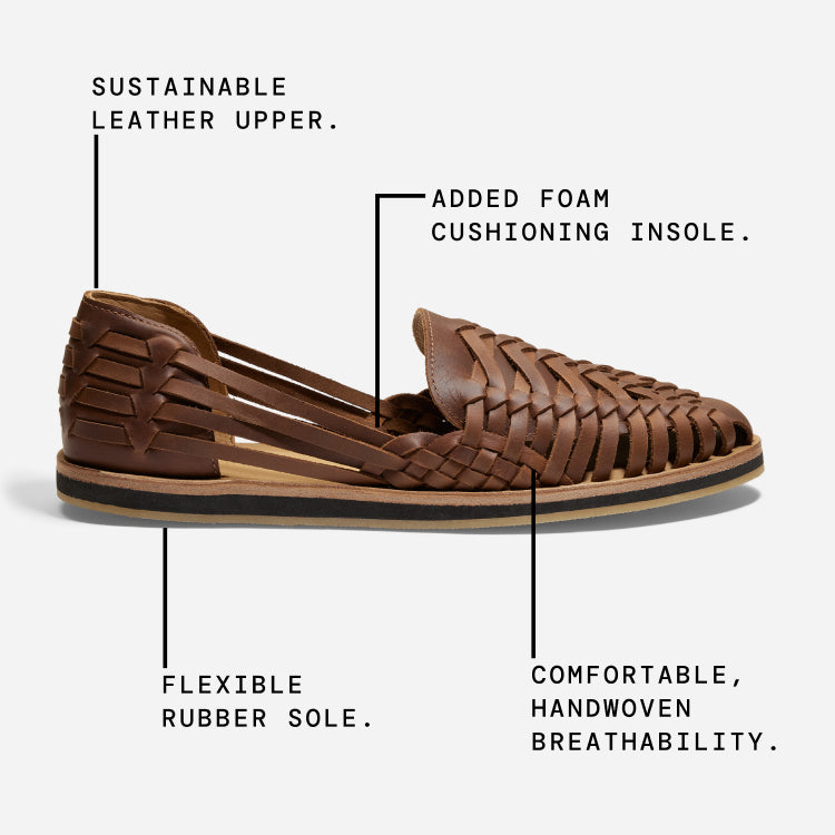 Men's Leather Huarache Sandal Brown | Nisolo