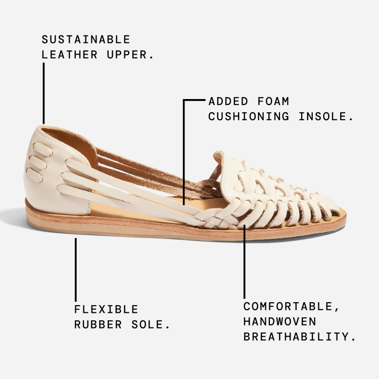 Bone Women's Huarache 2.0 Sandal | Nisolo