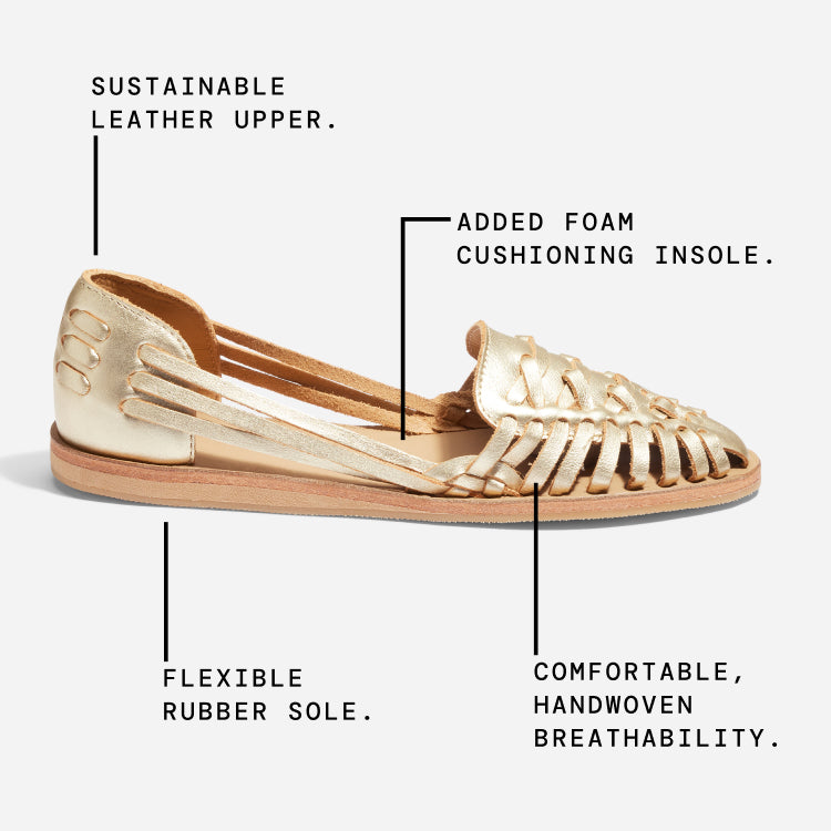 Gold Women's Huarache Sandal | Nisolo