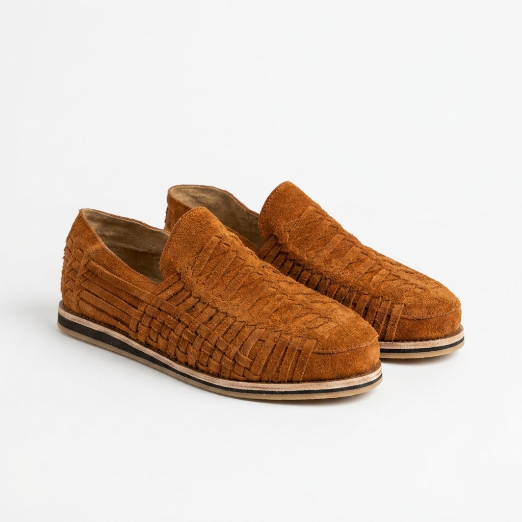 Men's Huarache Slip On Terracotta Suede