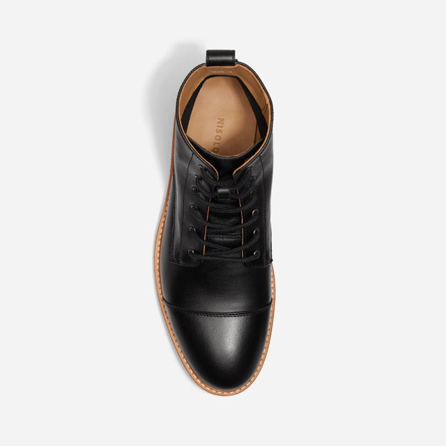 Martin All-Weather Cap Toe Black – Nisolo