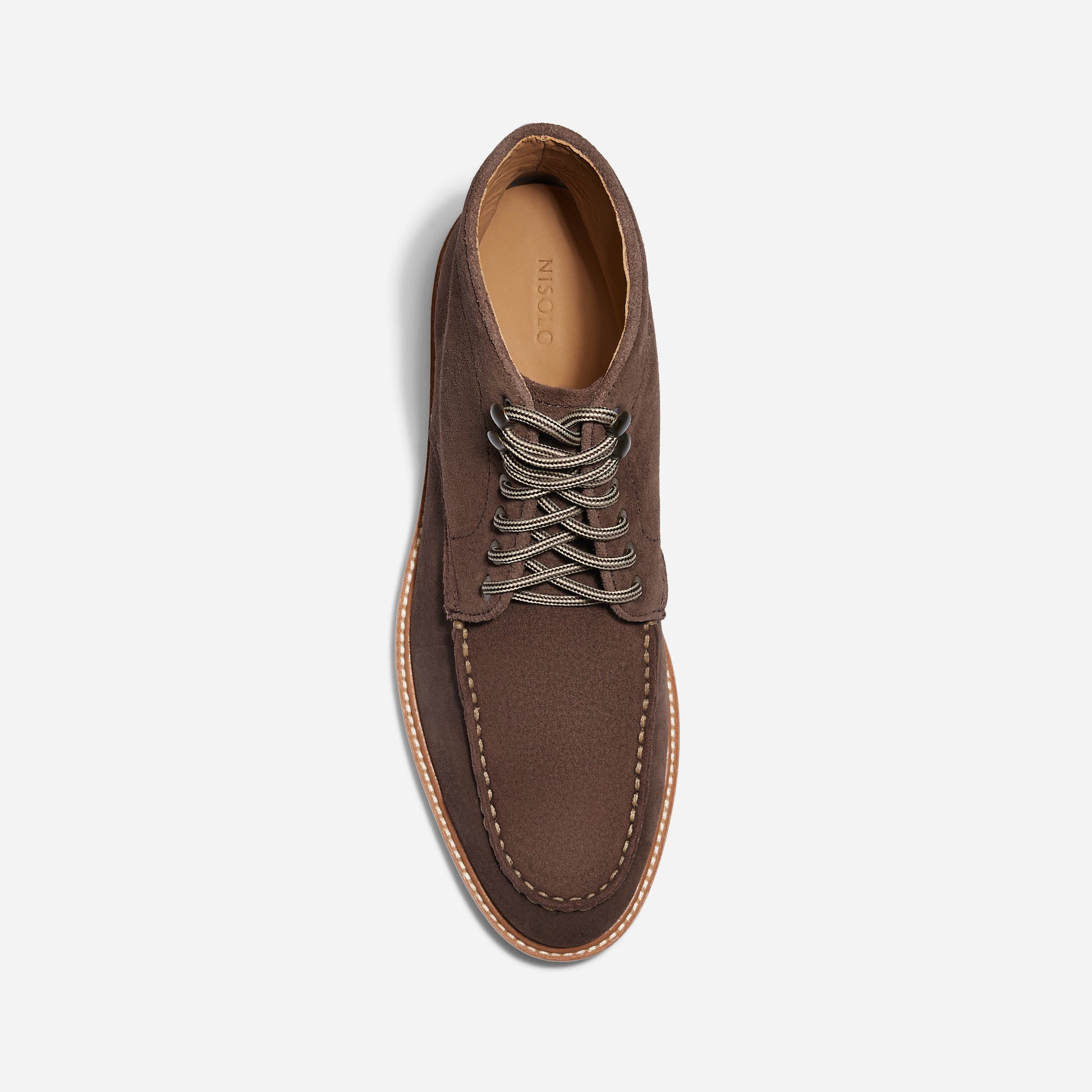 Mateo Moc Toe Boot Umber Brown Suede 12 Mateo Moc Toe Boot Umber Brown Suede 12
