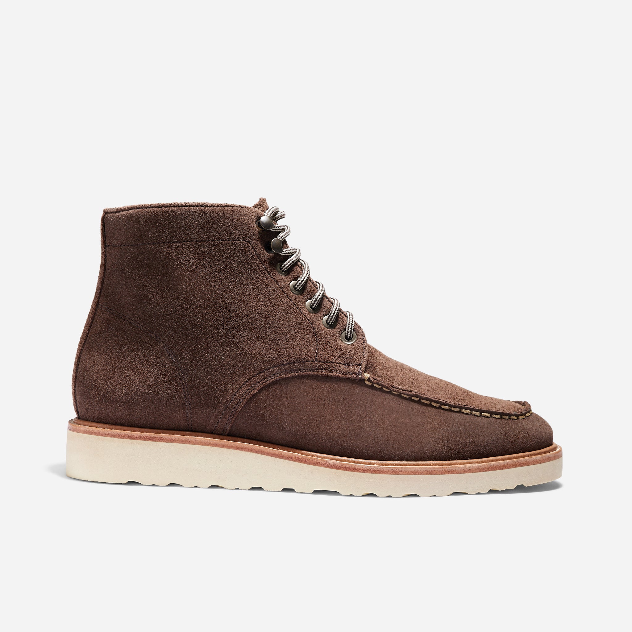 Mateo Moc Toe Boot Umber Brown Suede