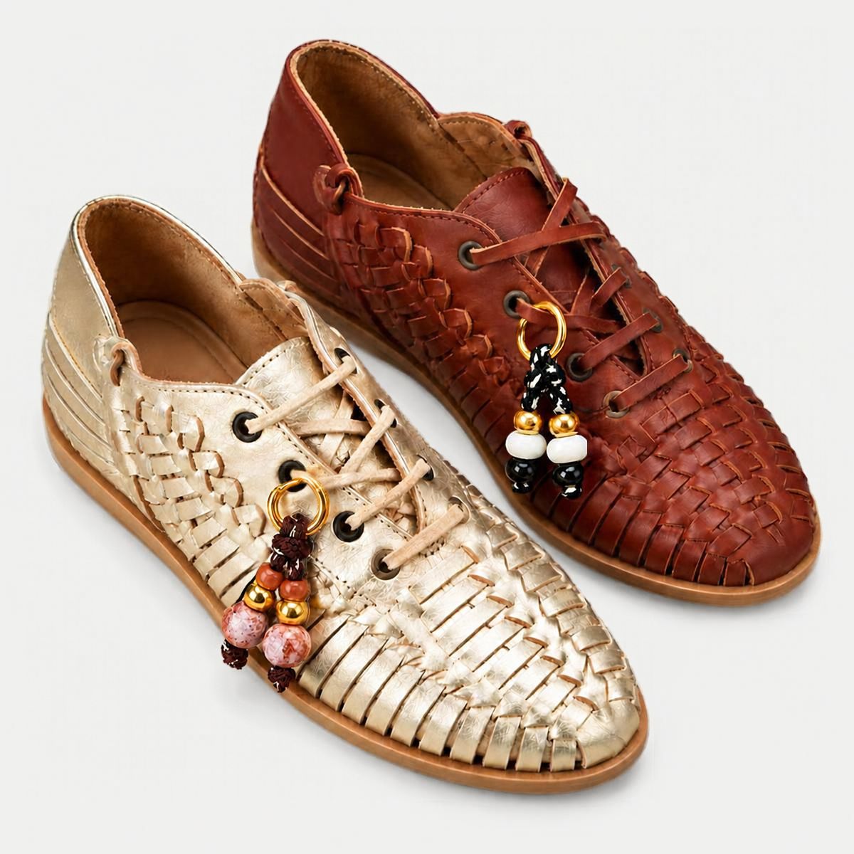 Shoe Charm Terracotta/Gold