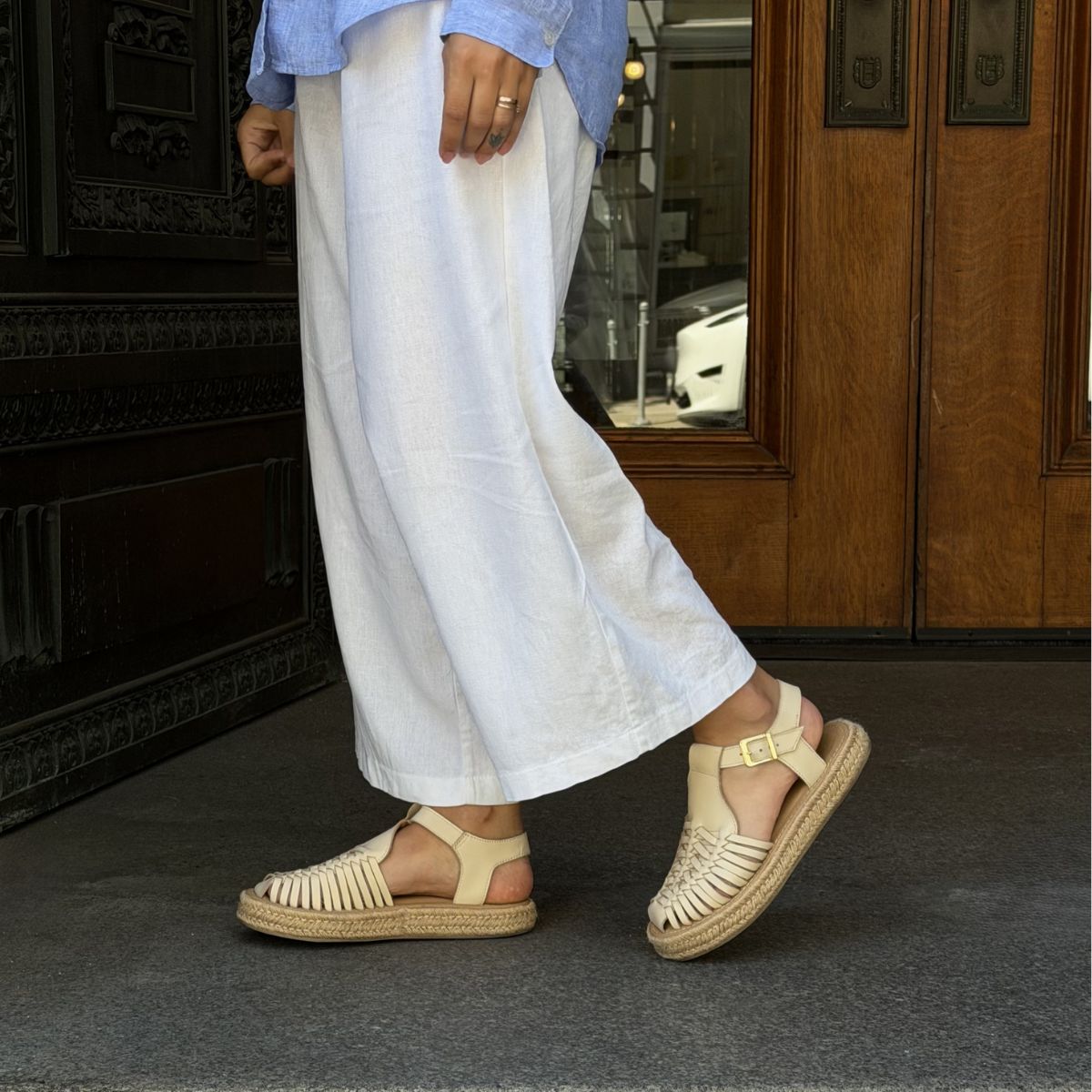 Almond Snake Women's Huarache 2.0 Sandal | Nisolo