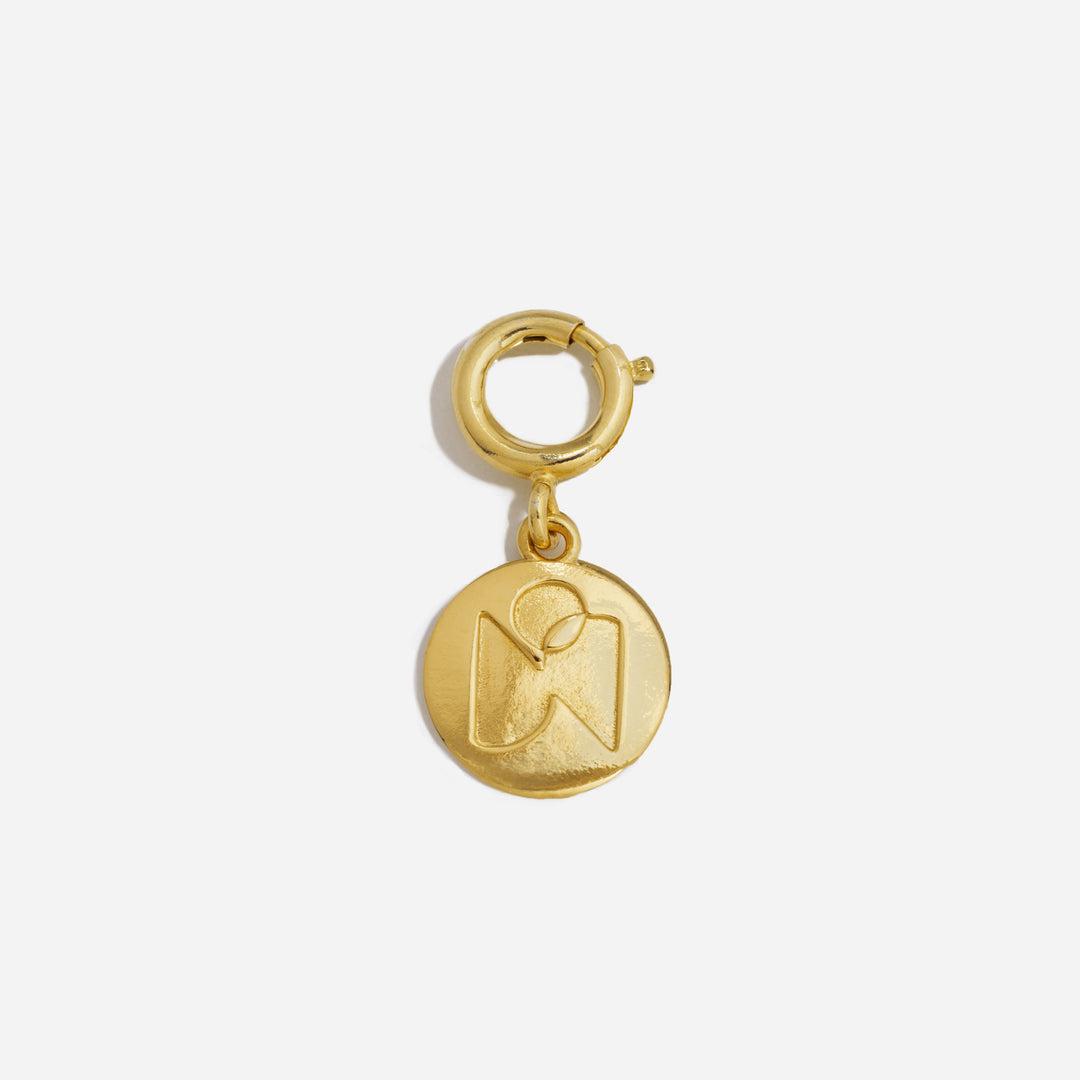 Shoe Charm Logo Stud Gold