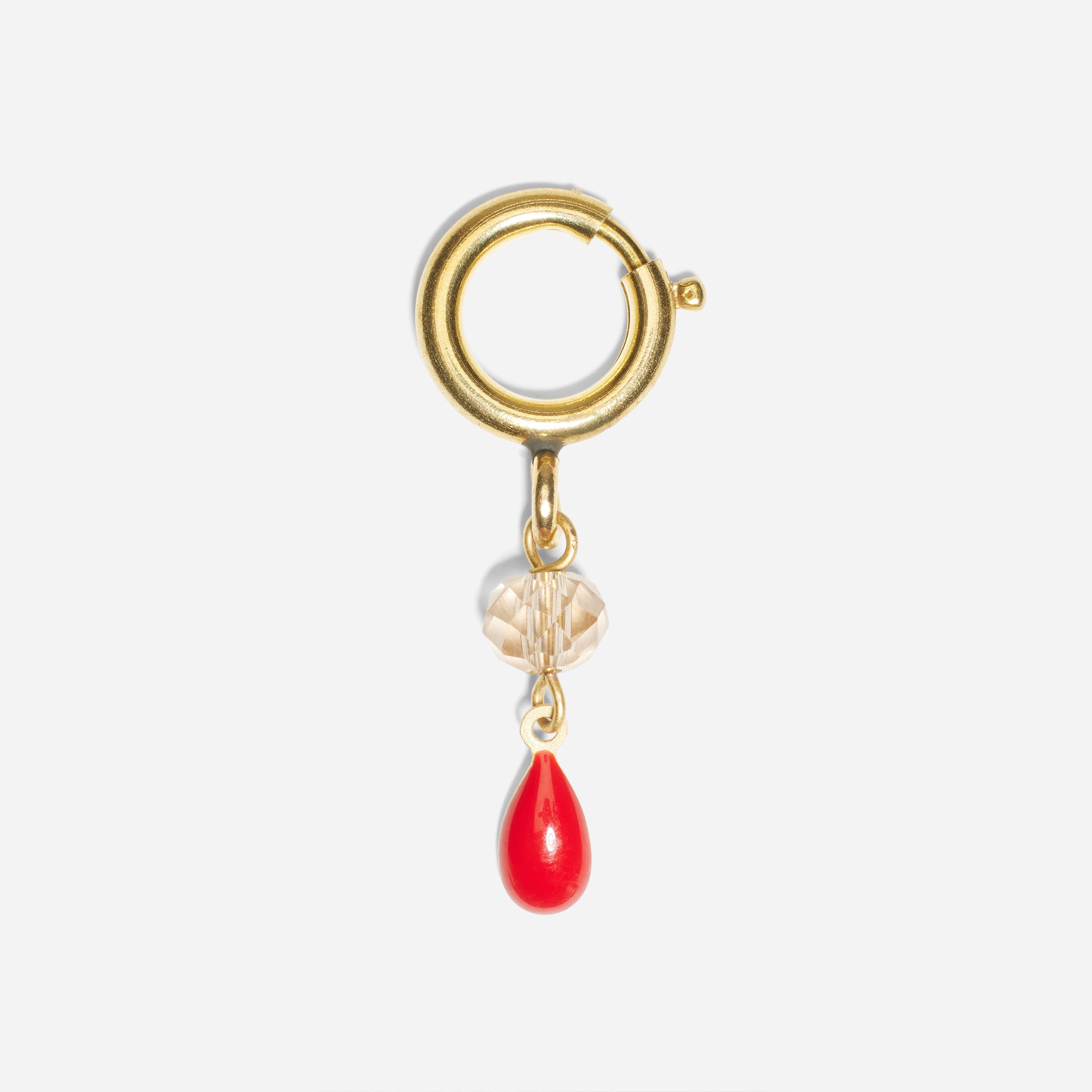 Shoe Charm Teardrop Red
