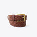Teyo Woven Belt Brandy Leather Belt Nisolo 