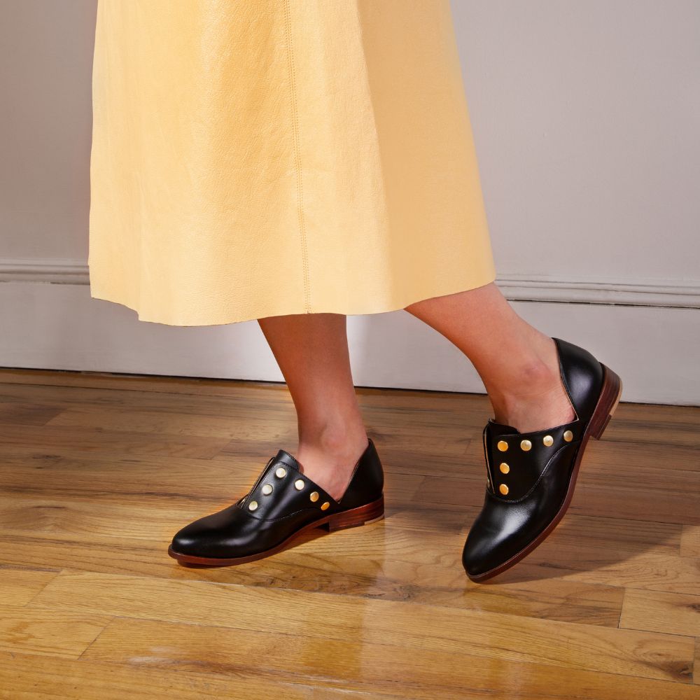 Emma d'Orsay Studded Oxford British Tan