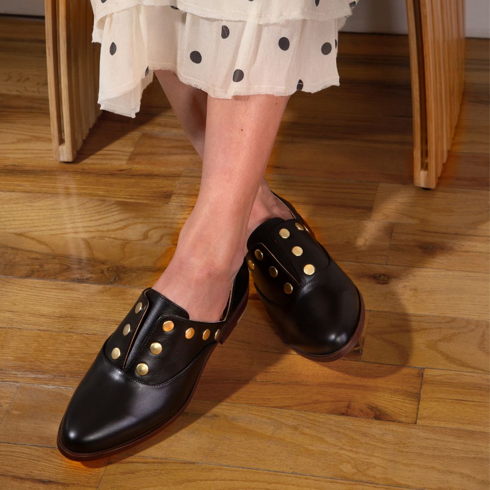 Emma d'Orsay Studded Oxford British Tan