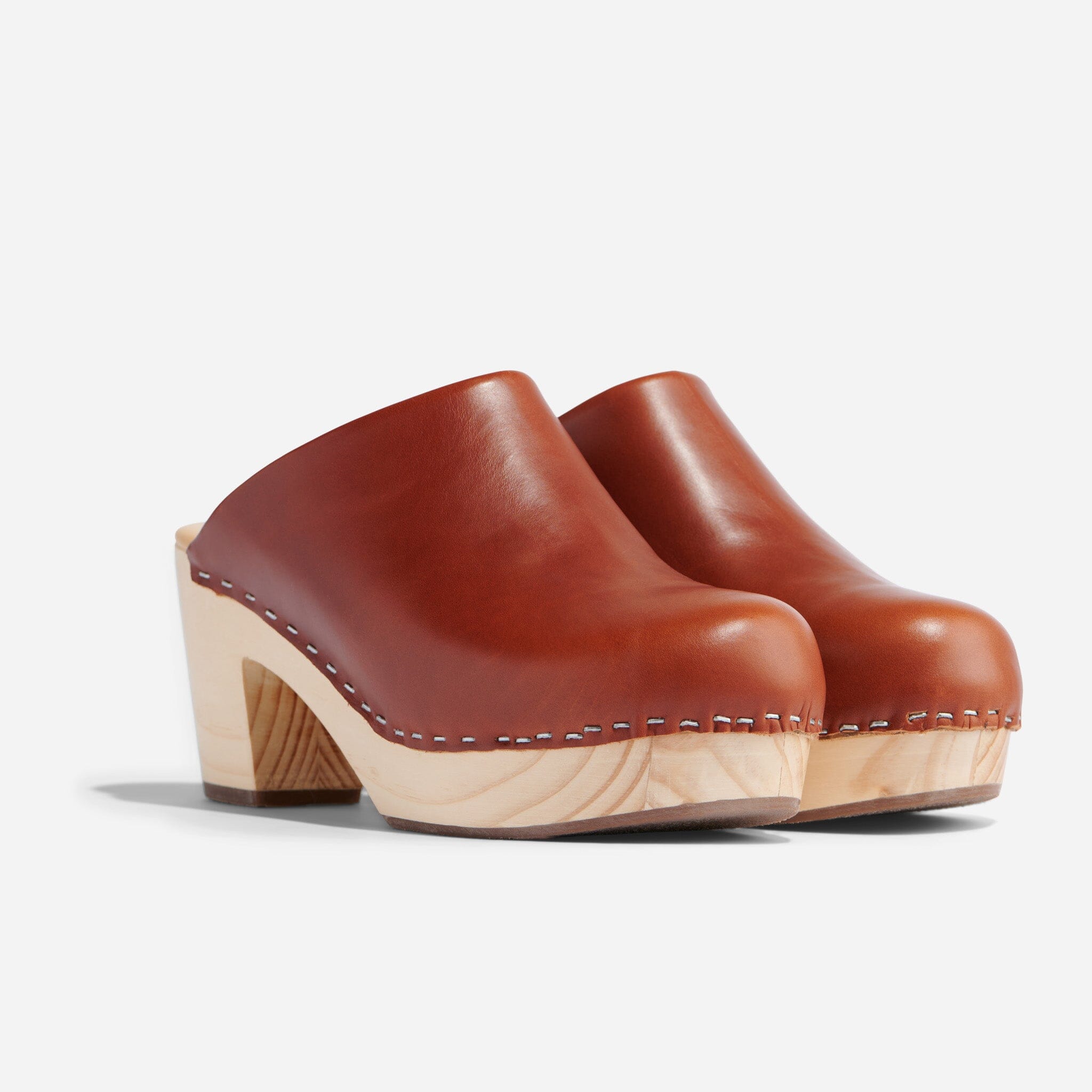 All-Day Heeled Clog Brandy Women's Leather Clog Nisolo 
