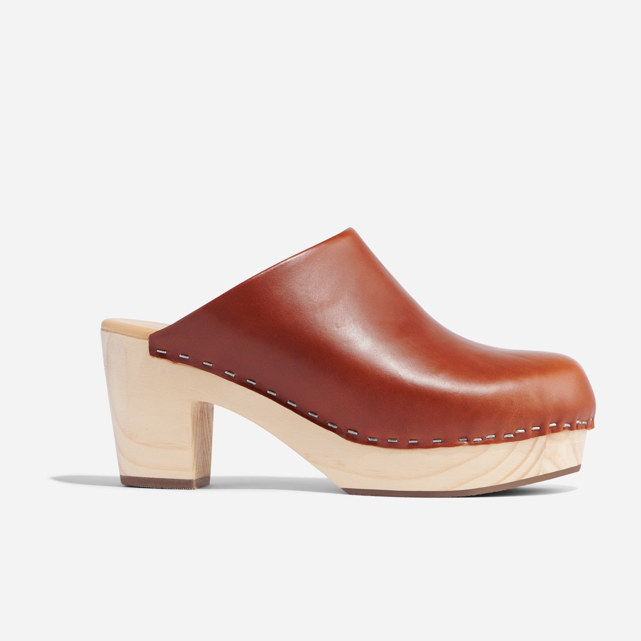 All-Day Heeled Clog Brandy Women's Leather Clog Nisolo 