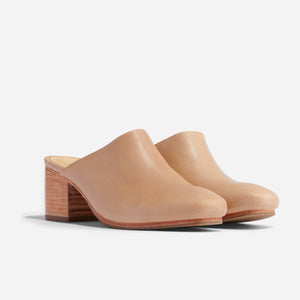 All-Day Heeled Mule Almond — Nisolo