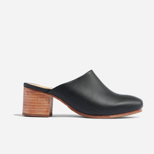 All-Day Heeled Mule Black — Nisolo