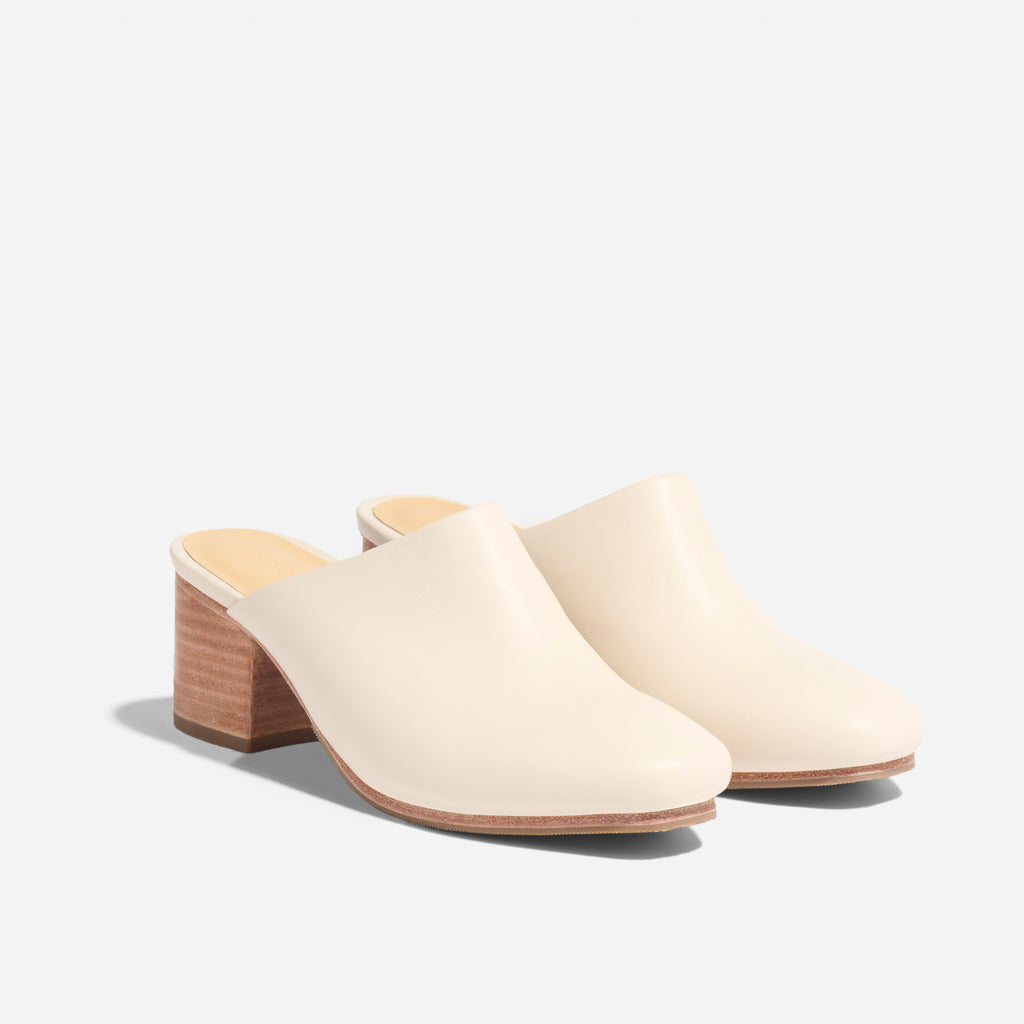 All-Day Heeled Mule Bone — Nisolo