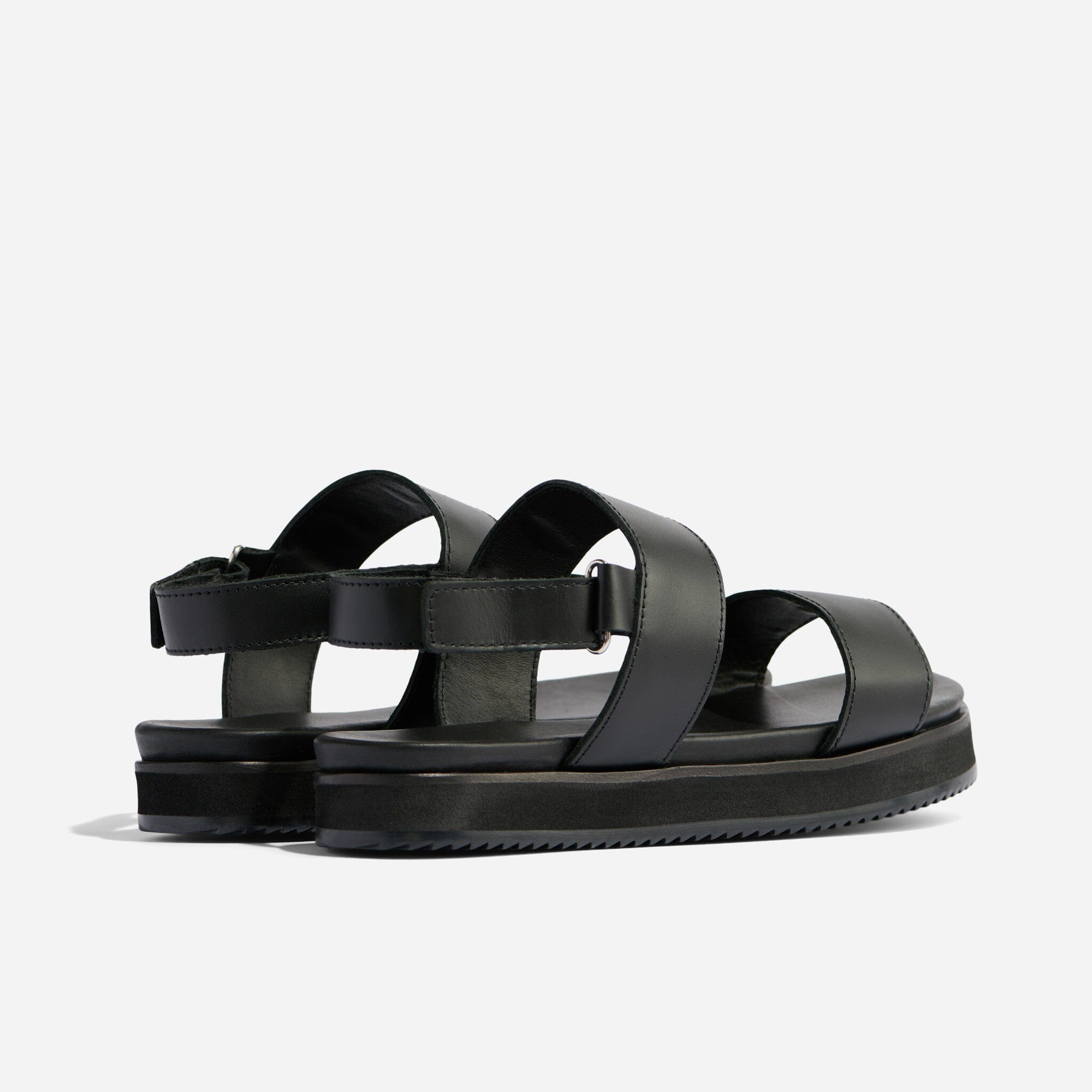 Go-To Flatform Sandal Black/Black Women's Leather Sandal Nisolo 