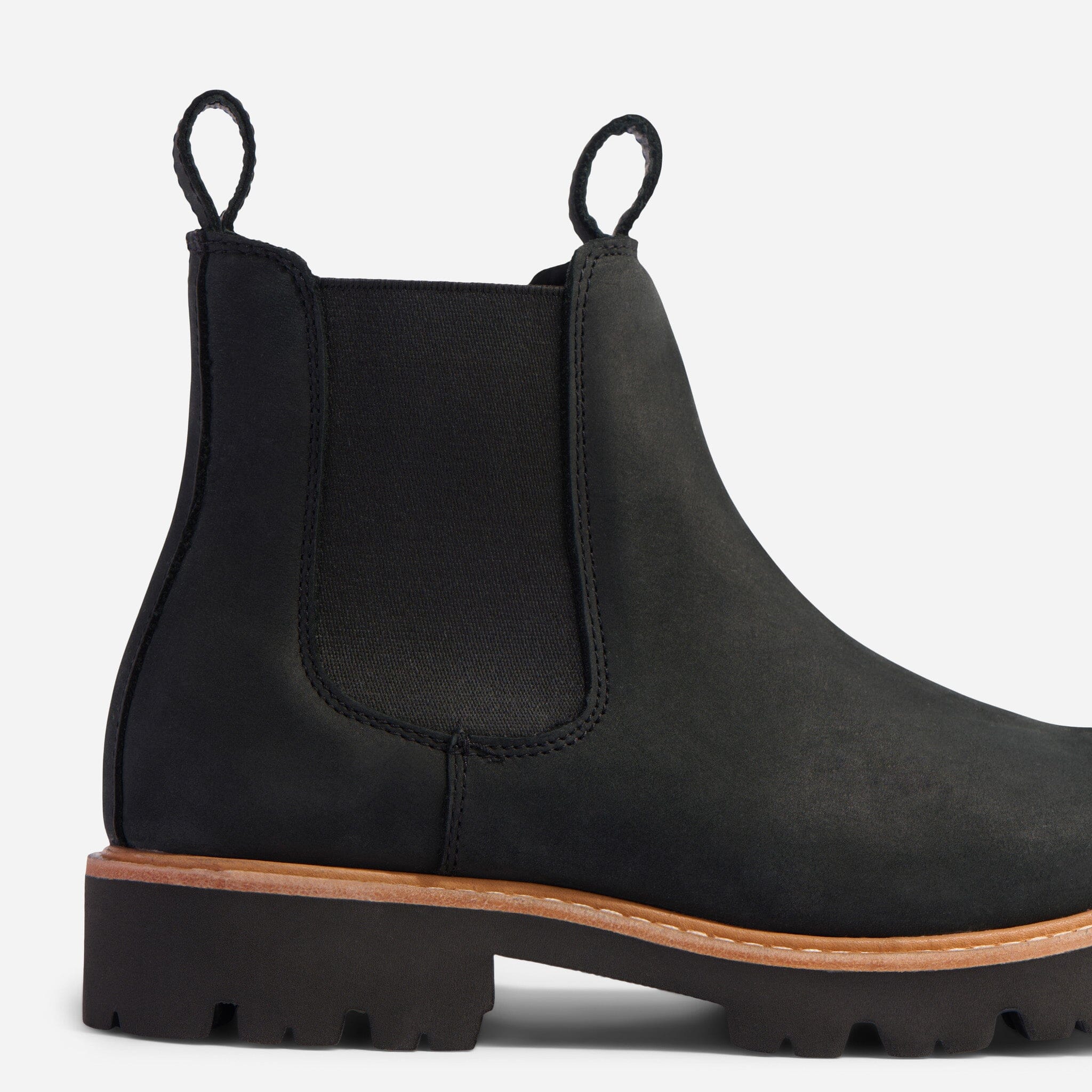 Go-To Lug Chelsea Boot Black Women's Leather Boot Nisolo 