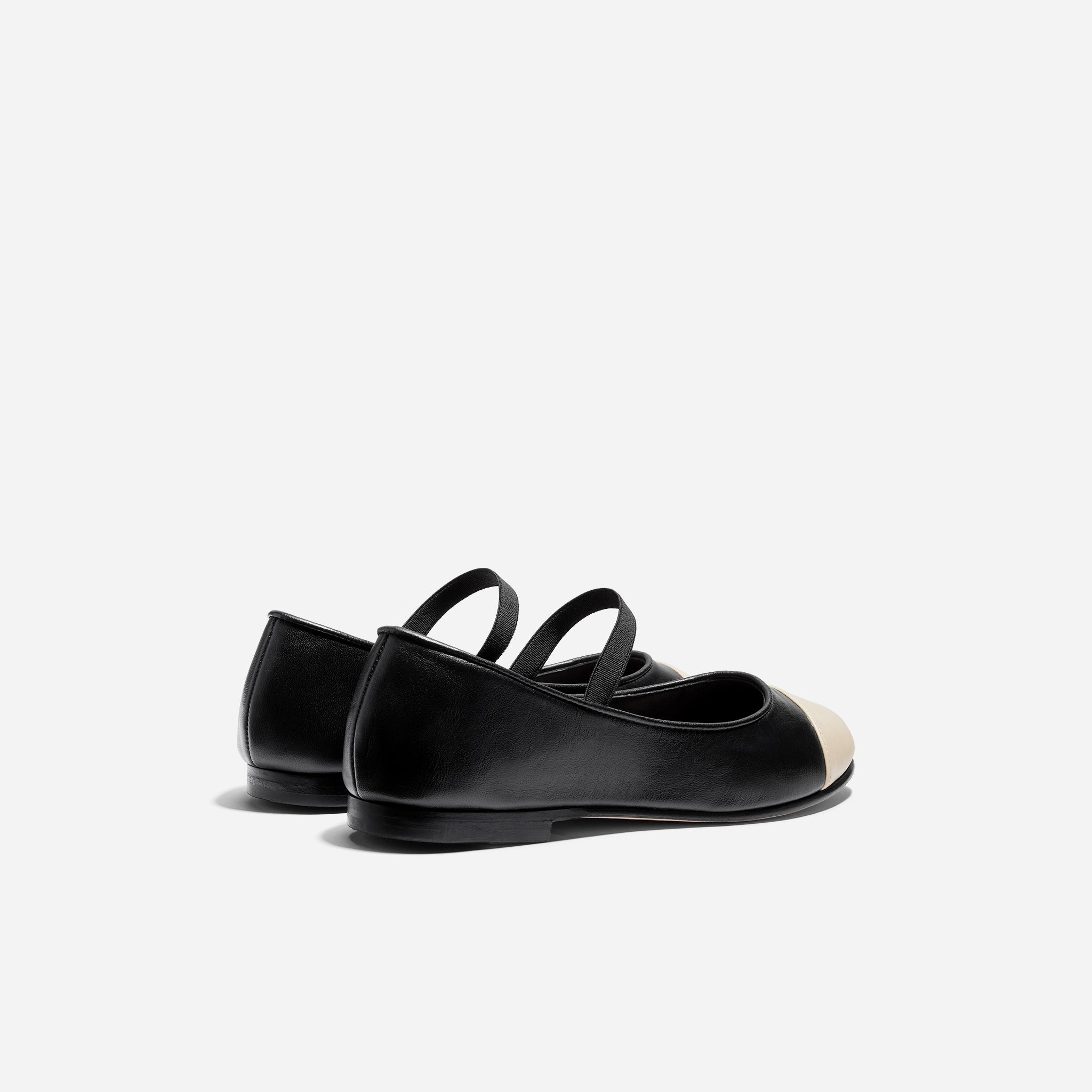 Bea Mary Jane Ballet Cap Toe Black/Bone