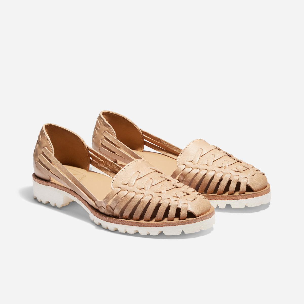 Nisolo Chestnut Woven Leather Huarache Sandals Huarache Sandal in Tobacco – Ellicott & Co main image 4