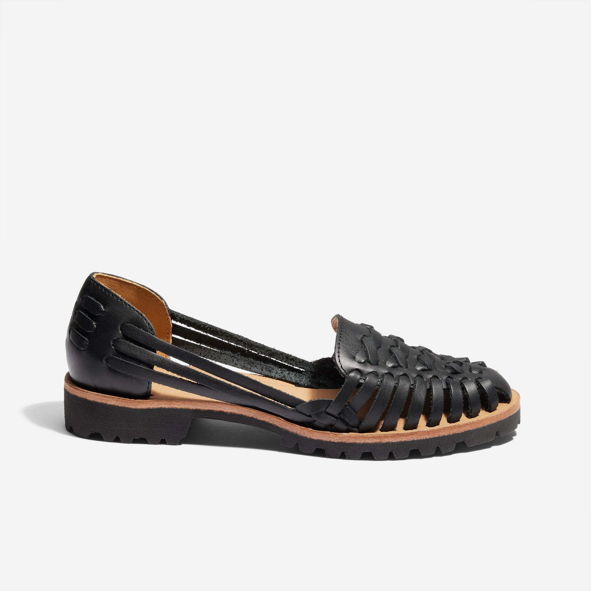 Women's Huarache Lug Sandal Black Nisolo Women's Huarache Lug Sandal Black Nisolo