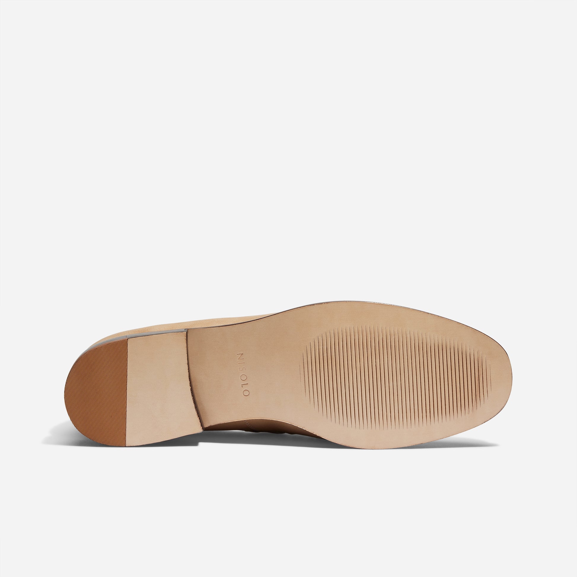 Lidia Whipstitch Loafer Almond