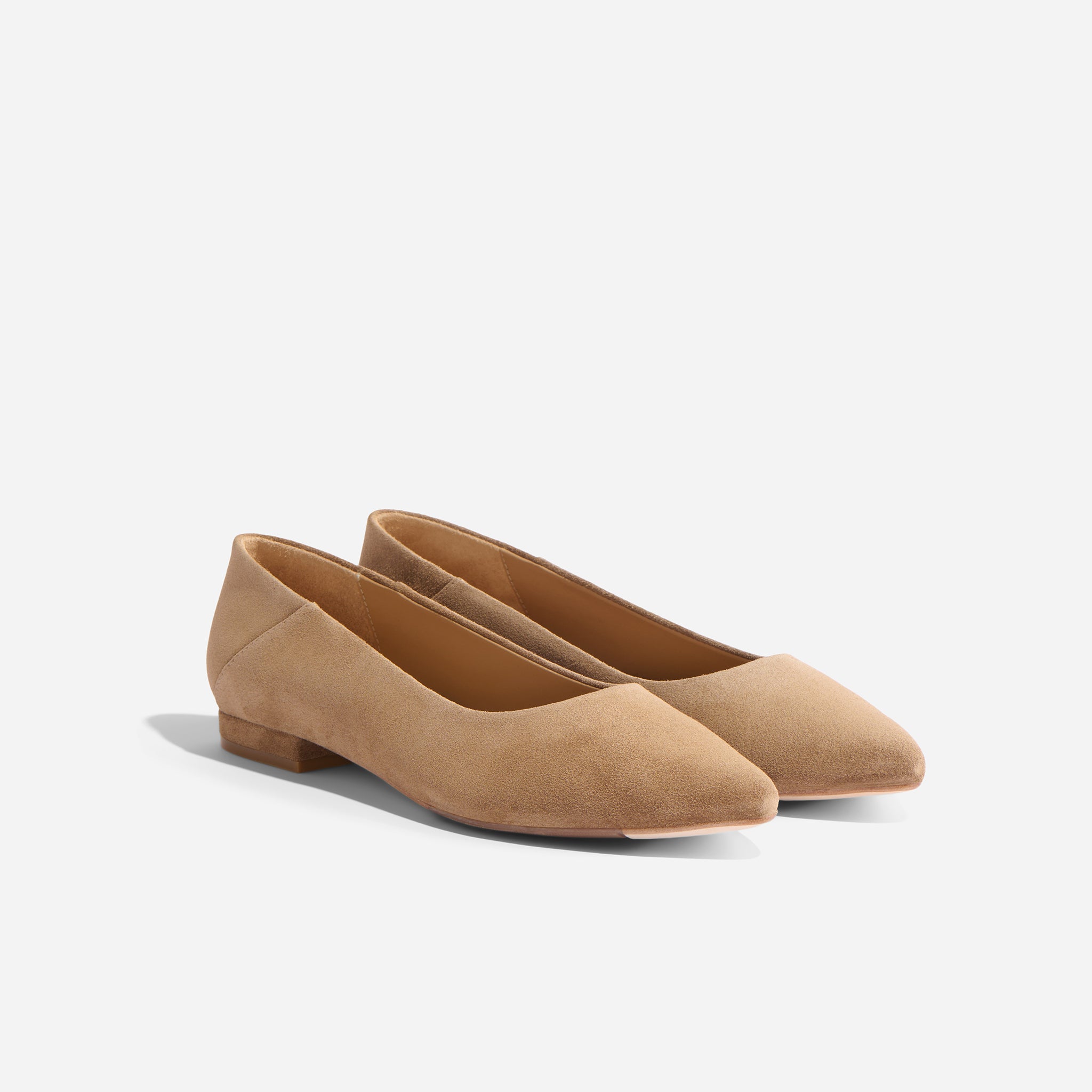 Suede Flats Camel Pointed Toe Flats Black Flats Women Essentials