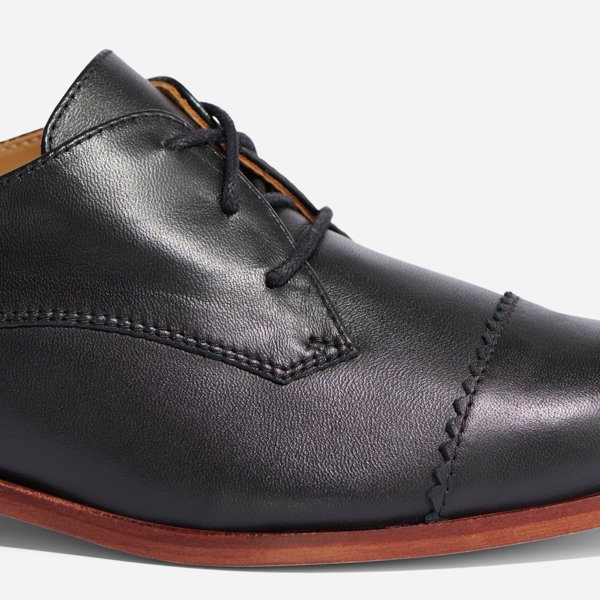 Emilia Cap Toe Oxford Black