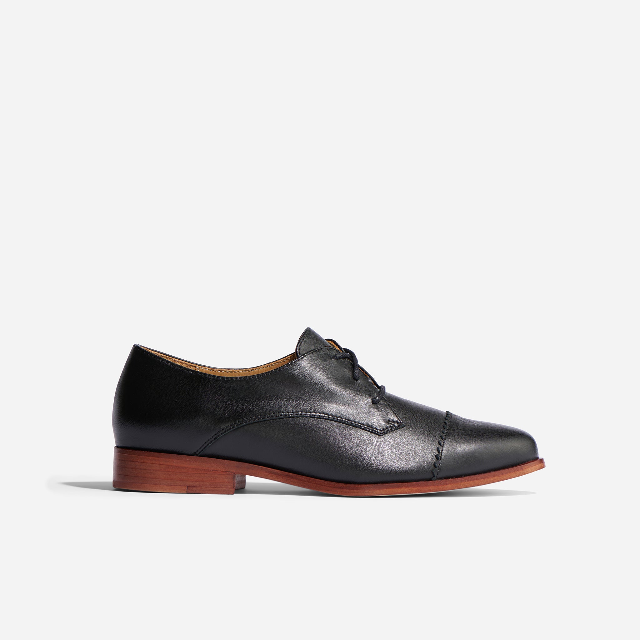 Emilia Cap Toe Oxford Black