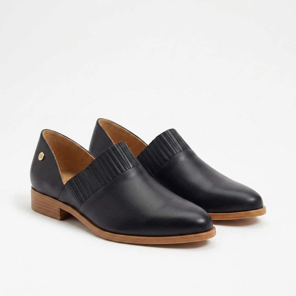 Ellie Slip On Oxford Black