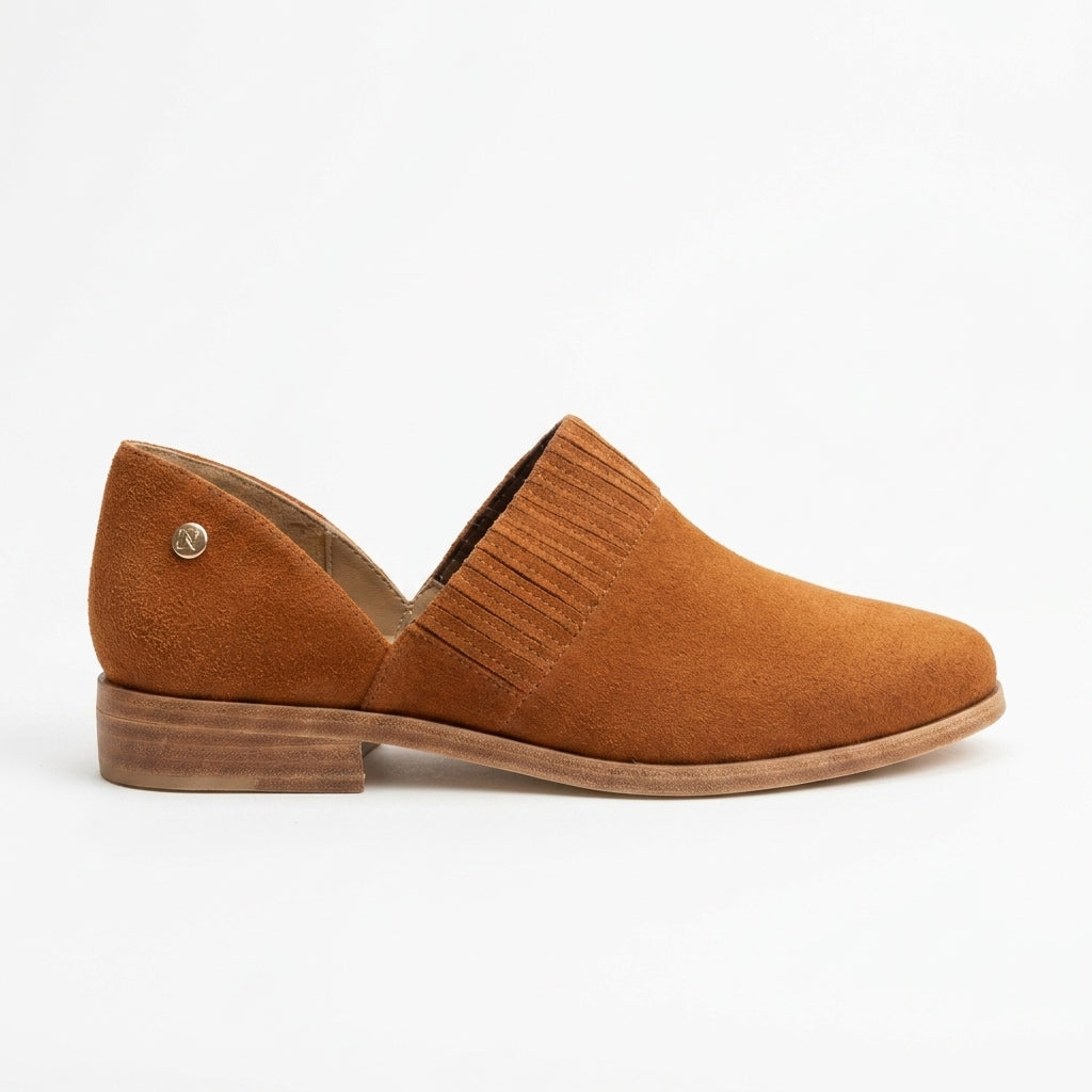 Ellie Slip On Oxford Terracotta Suede