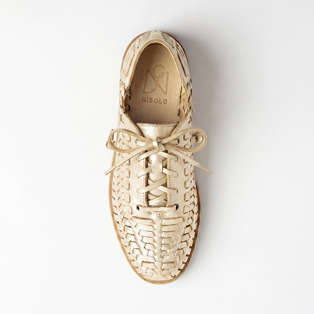 Huarache Bootie Gold | Nisolo