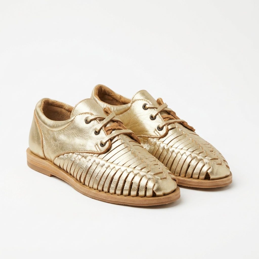 Women's Huarache Oxford Gold