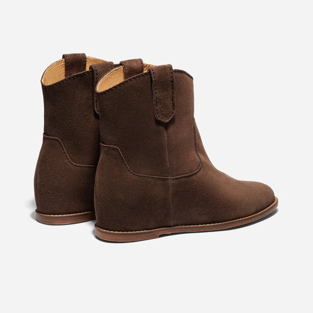 Amaya Bootie Umber Brown Suede