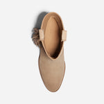 Amaya Fringe Bootie Linen Suede