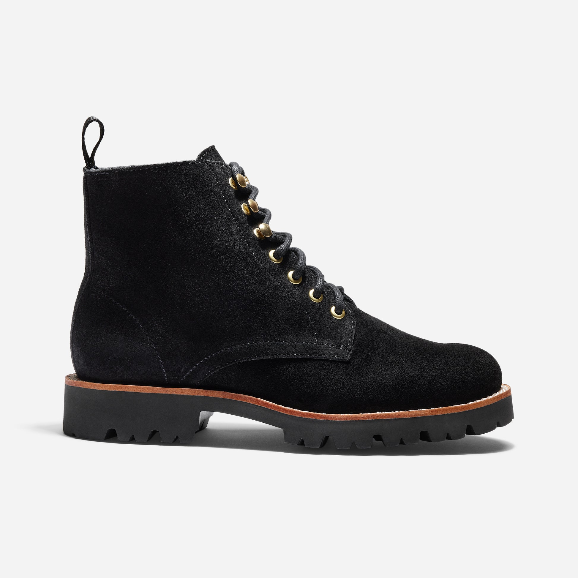 Go-To Lace Lug Boot Black