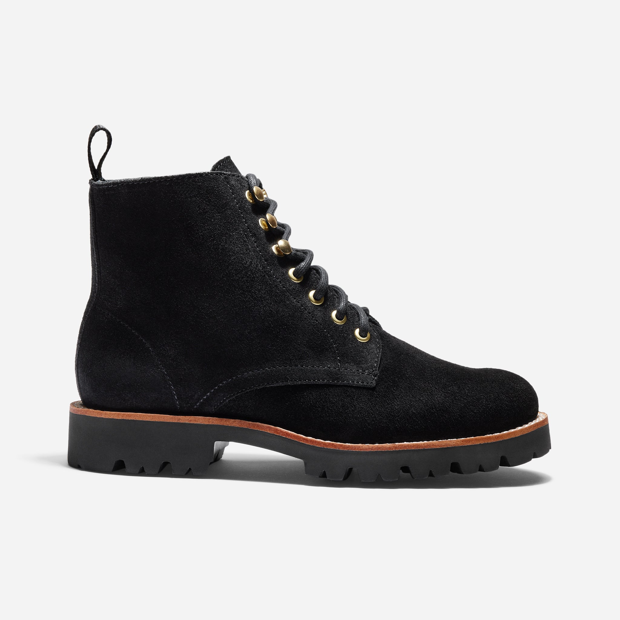 Go-To Lace Lug Boot Black