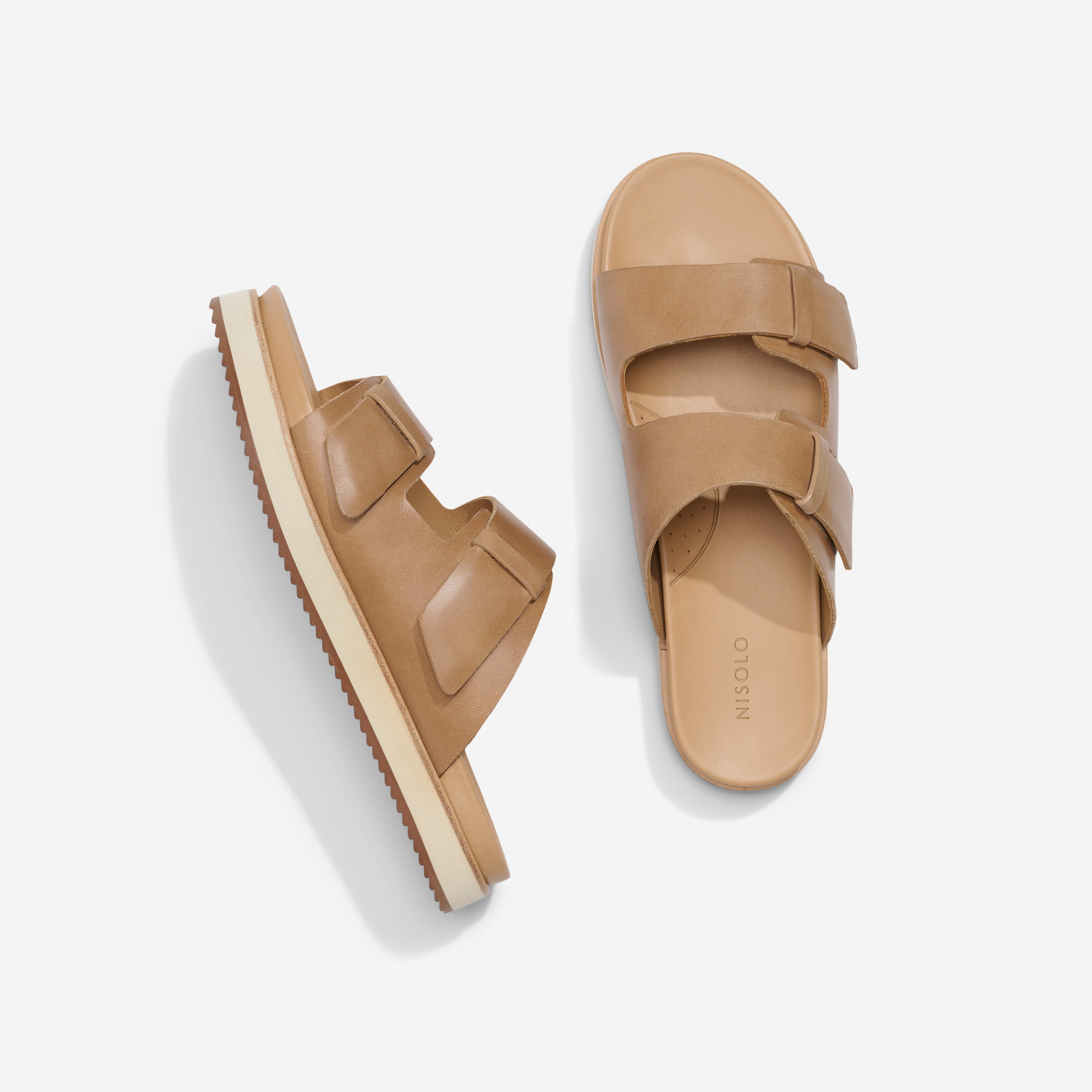 Ella Flatform Slide Almond — Nisolo