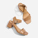 Stella Go-To Block Heel Sandal Almond Women's Leather Heel Nisolo 