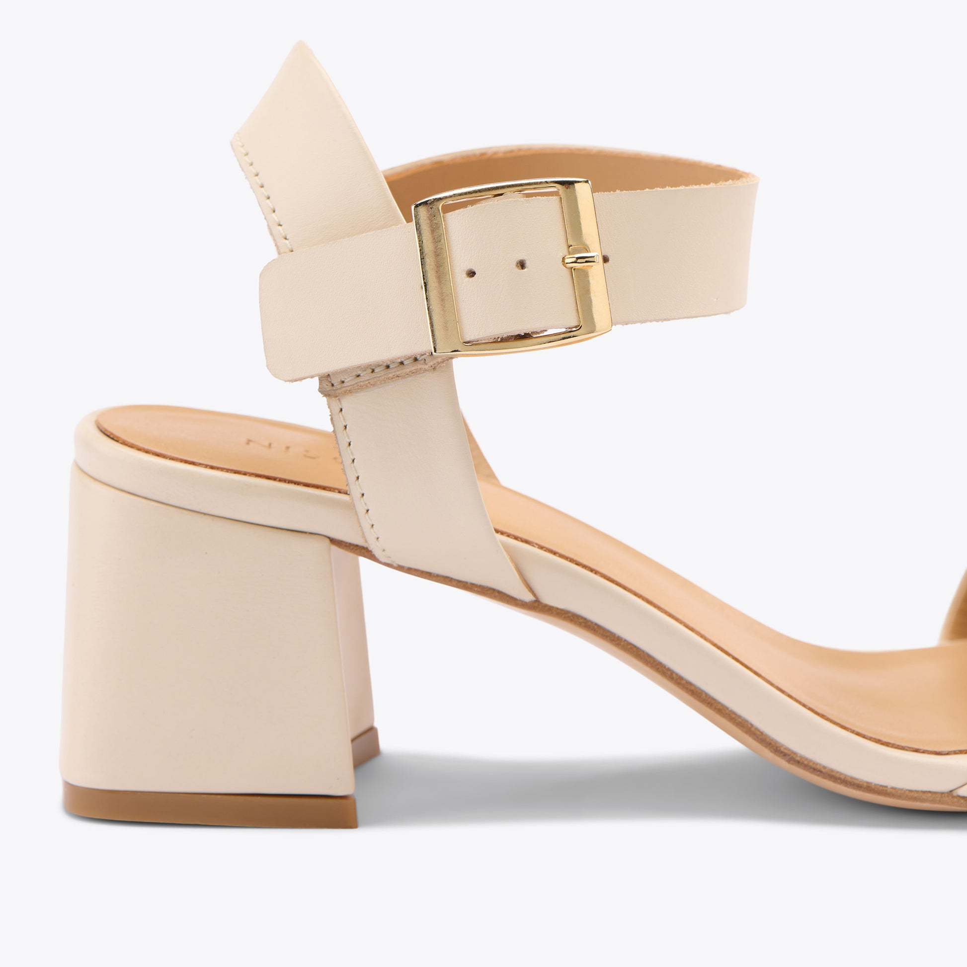 Stella Go-To Block Heel Sandal Bone