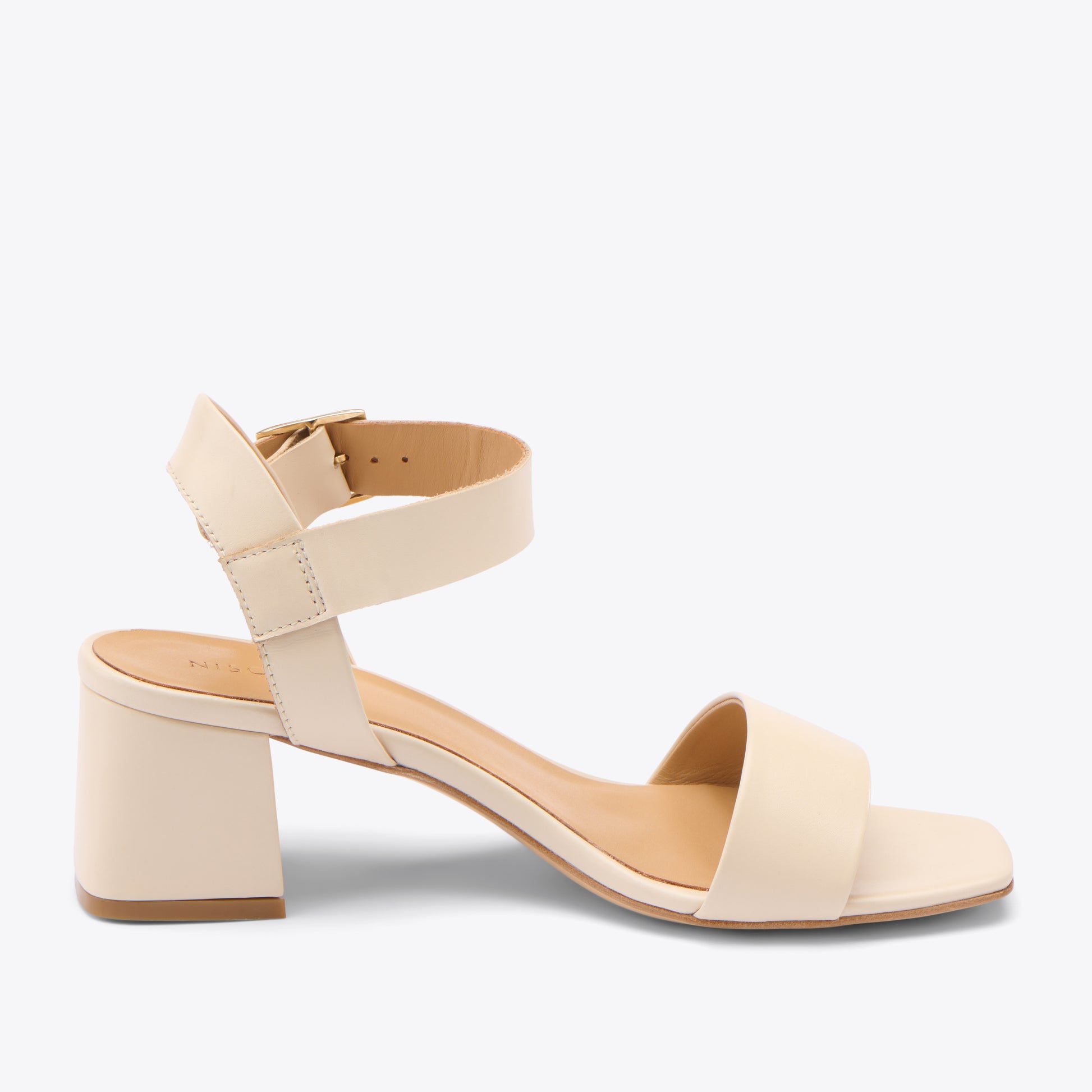 Stella Go-To Block Heel Sandal Bone